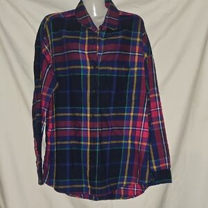 Multicolor Plaid Boyfriend Shirt